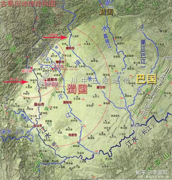 四川盆地地形图