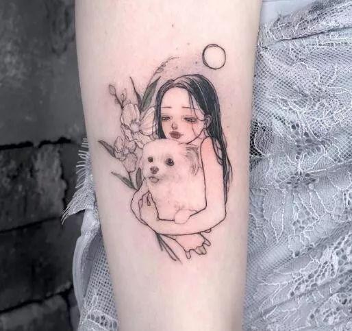 暗黑少女童话纹身 冷漠神情下的少女心