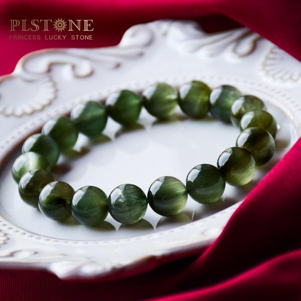 plstone普琳丝 | 濒临绝矿的"猫眼绿发晶",墨绿而不暗