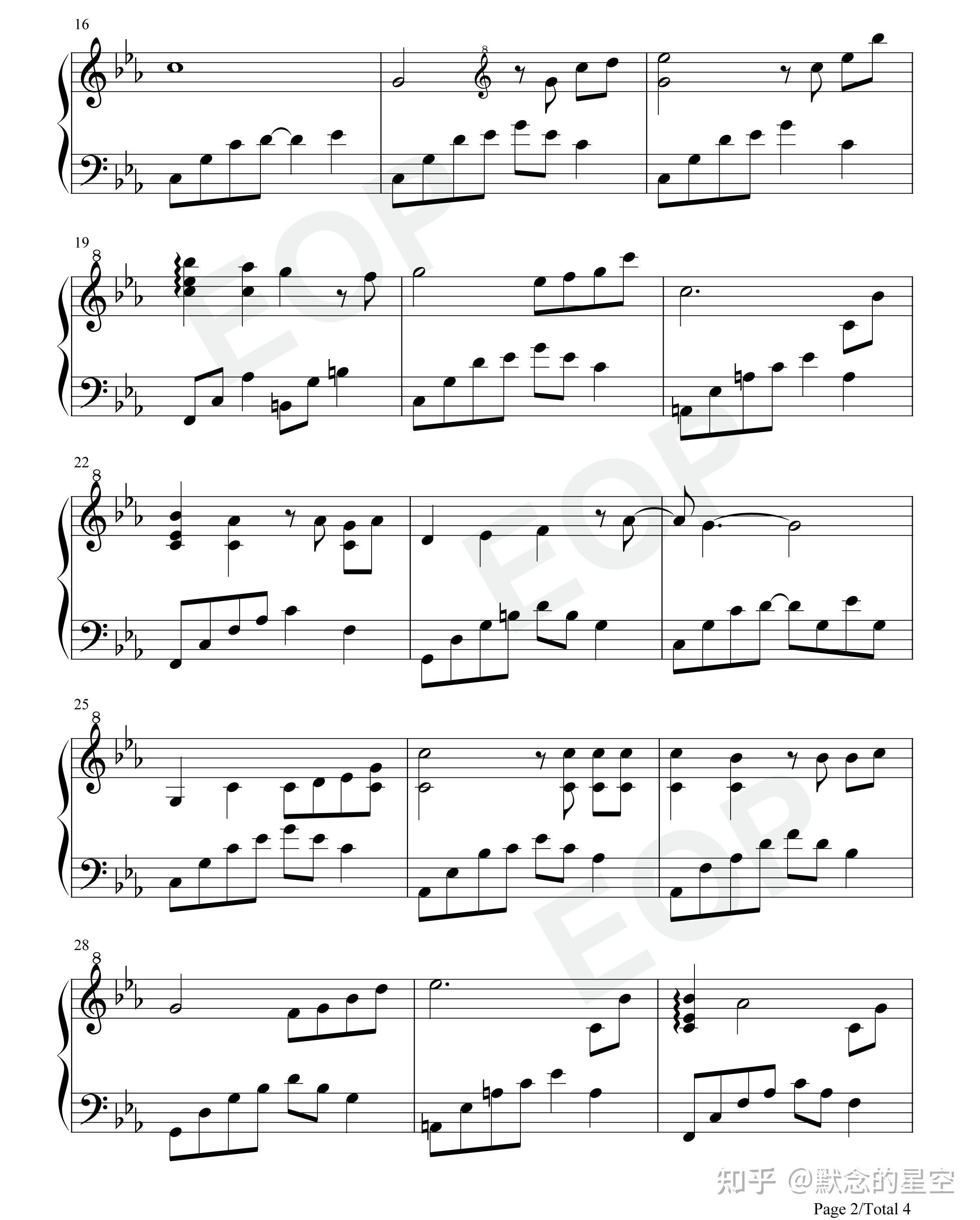 钢琴谱双手简谱双版本石进伤恋夜的钢琴曲Ⅲ