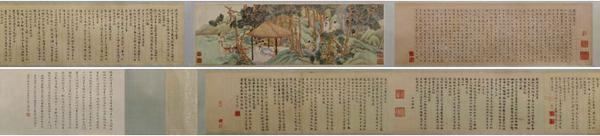 《惠山茶会图》,明代/1518年,文征明,手卷,纸本设色,纵21.