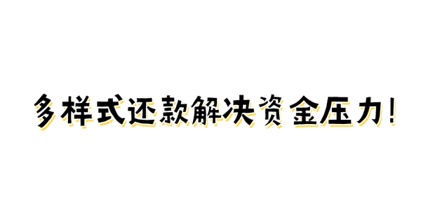 多样式还款解决金融资金压力