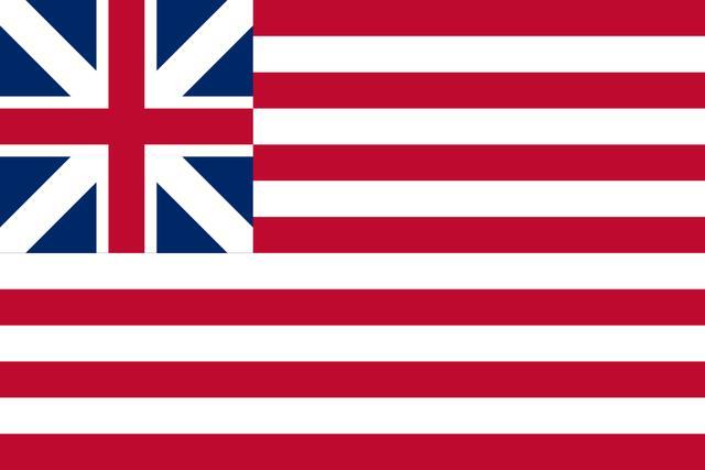 1,在美国还是英国殖民地的时候,其实可以说美国的国旗是这样的