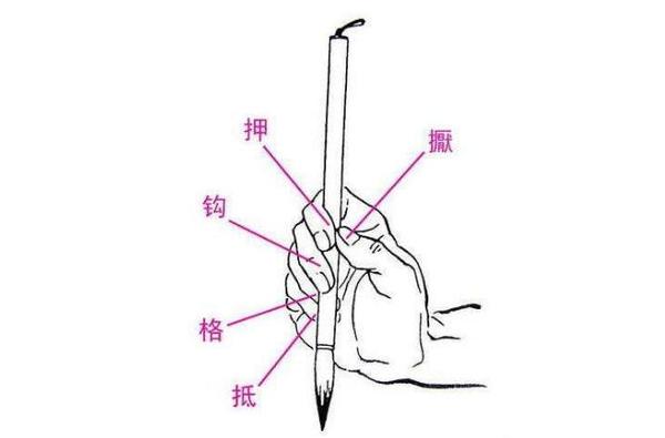 标准的毛笔握笔方法和握笔姿势(附毛笔的握笔方法图解