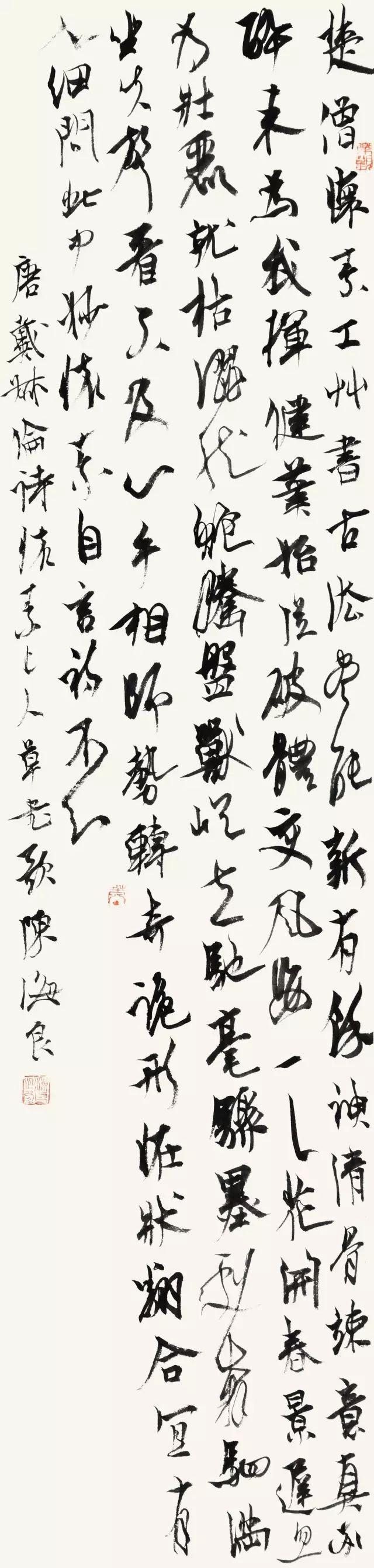 查慎行诗  草书条幅  180×47cm特邀博士展览作品欣赏王静砚