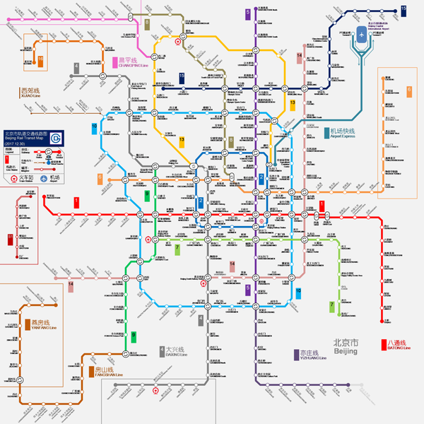 没用过专业的软件,下面是我用ppt画的北京市轨道交通线路图.