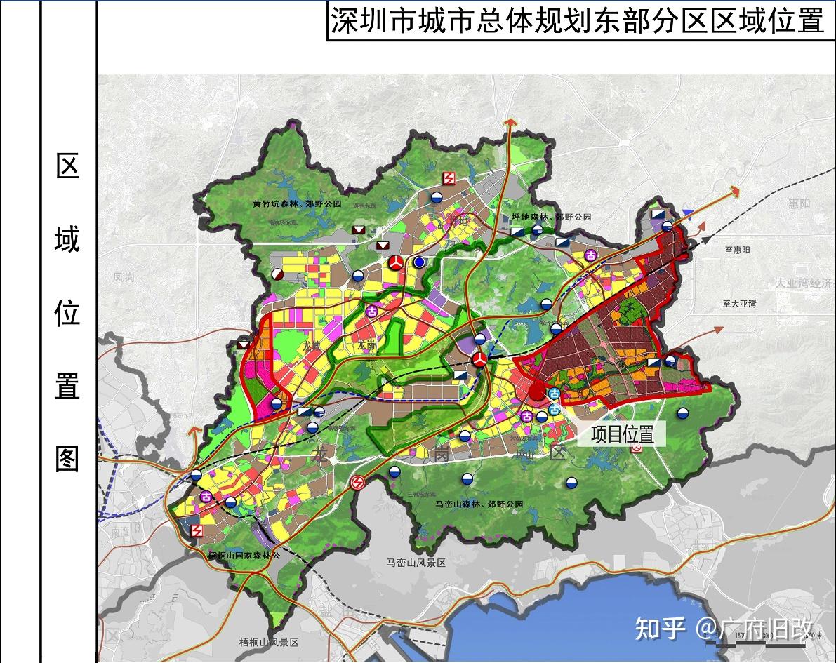 规划设计图坪山办事处东门老街城市更新单元项目属于坪山中心老城地区