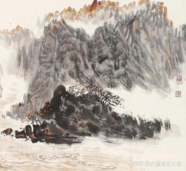 陈仕彬国画山水《黄河小三峡风光》