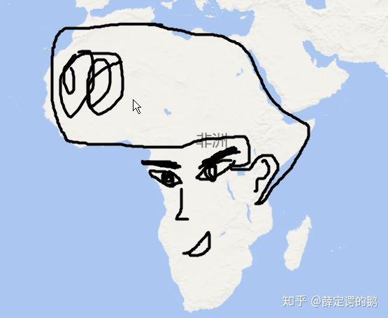 从初中就一直觉得,非洲地图轮廓像一个飞机头