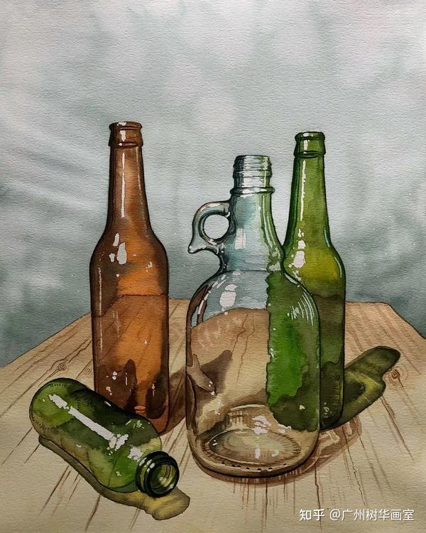 色彩如何画好玻璃质感看似简单实则超难的玻璃瓶如何画