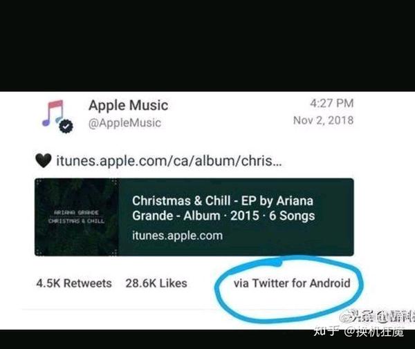 如何看待华为官方 twitter 用 iphone 发新年祝福推文