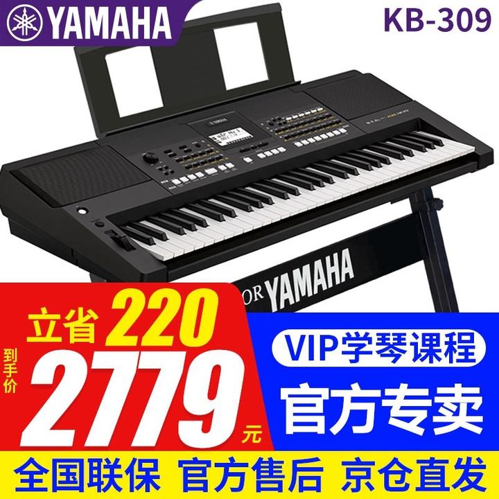 雅马哈(yamaha)电子琴kb309便携式智能初学者考级演 京东 2999.00