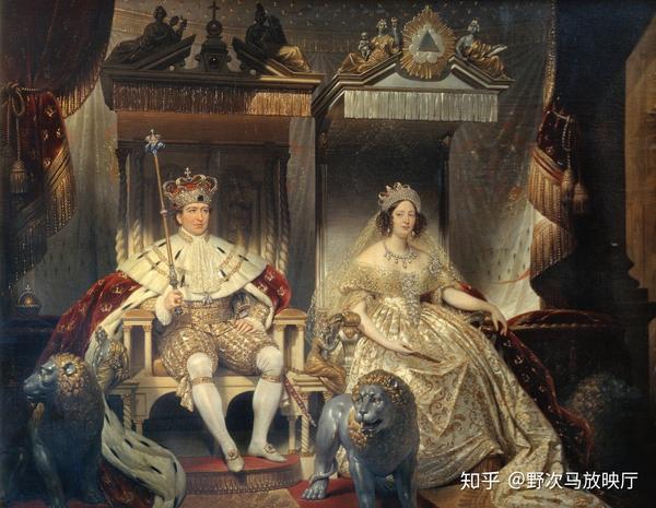 *1841年国王克里斯蒂安八世加冕典礼的画面.