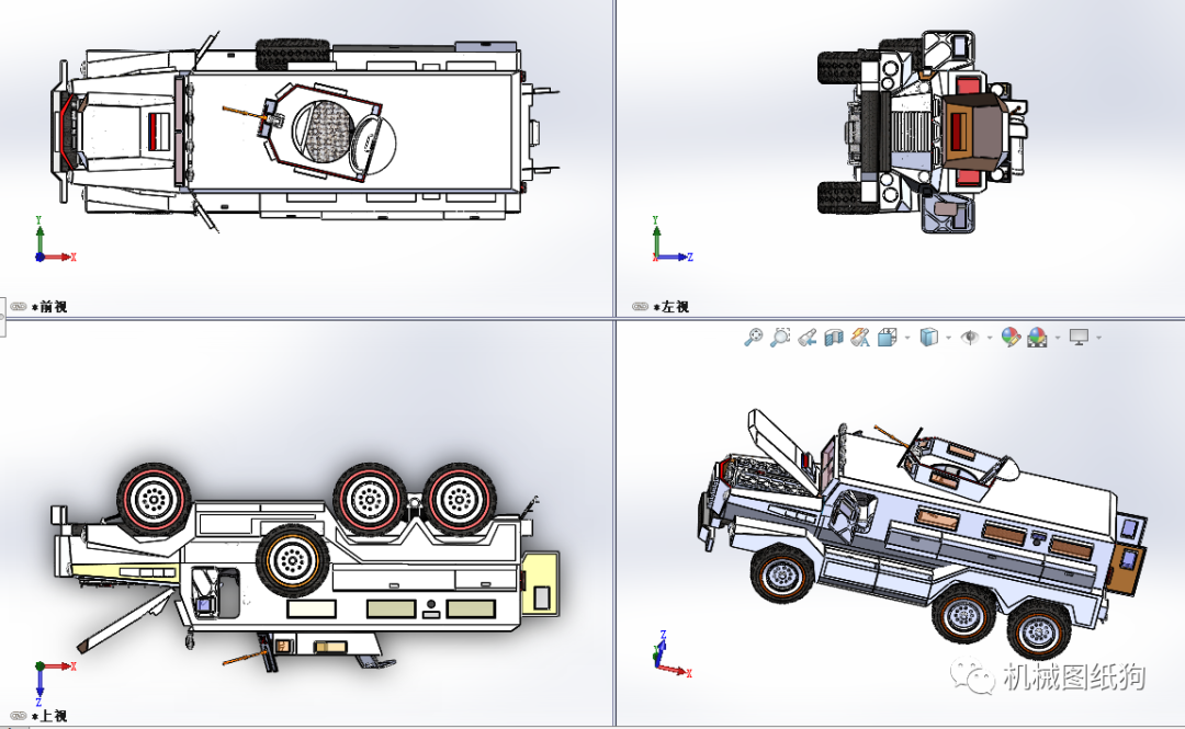 武器模型militaryapcgasha装甲车模型3d图纸solidworks设计