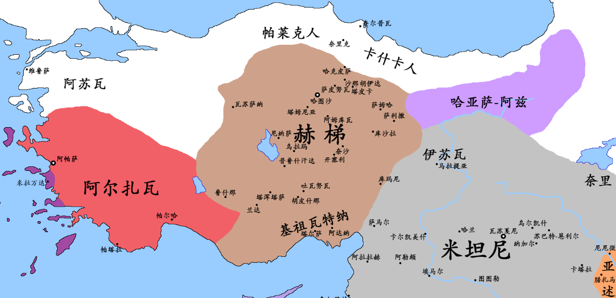 史图馆赫梯历代疆域变化2中王国时期