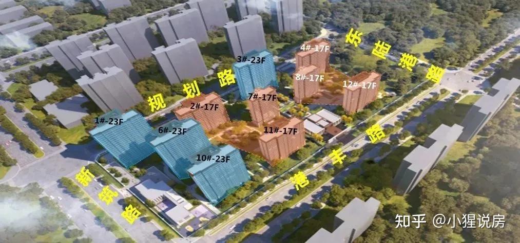 新筑路与港丰路交汇处向东100米处,融创时代奥城在中冶的正北边