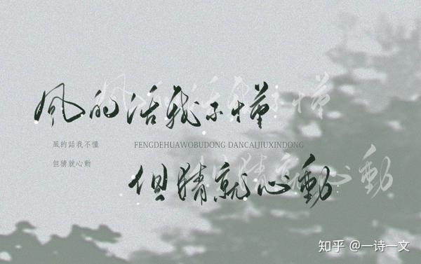 "风的话我不懂 但猜就心动"