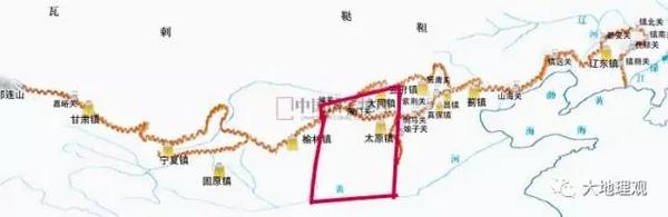 ▼ 雁门长城辖区, 西起阳方口,东接平型关.