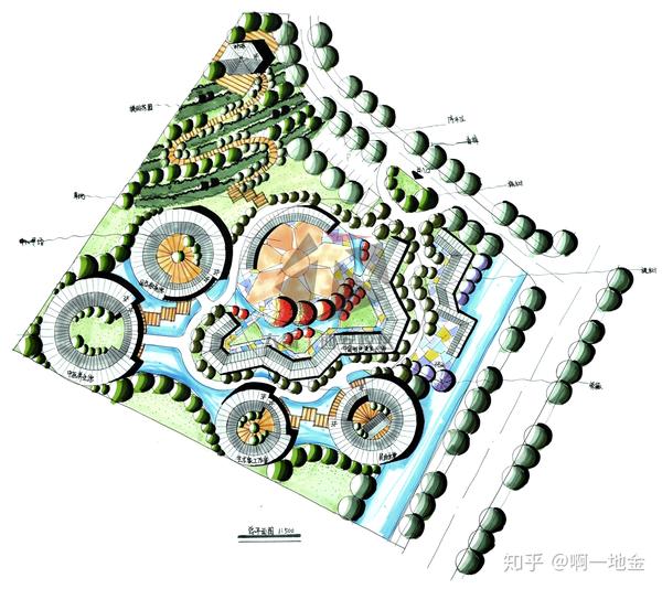 公园广场规划设计(第一弹)--大禹手绘规划快题优秀作品欣赏
