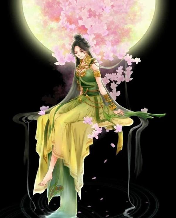 独自一人闯江湖,练剑中的古风侠女.