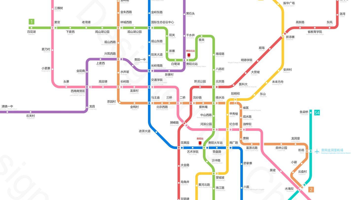 贵阳轨道交通线路图2024运营版