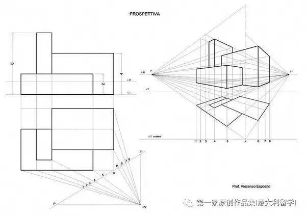 懂得透视原,绘制透视图,三视图. 2.设计绘制舞台,展览效果图. 3.