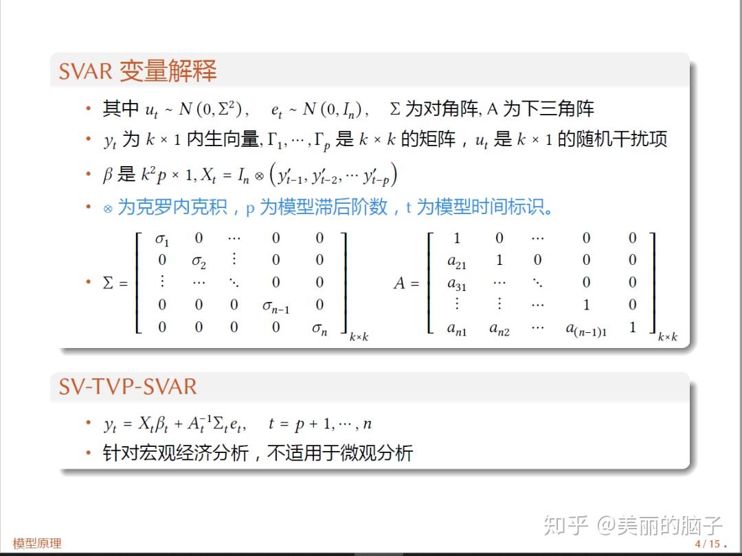 在运用svar模型sv—tvp—svar模型时需注意,svar模型的变量选取和排序