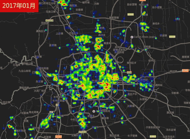 2019年首月北京二手住宅成交量价附榜单及热力图