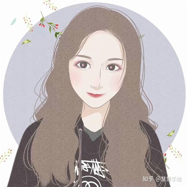 手绘头像女生黑白简约手绘画头像女生黑白好看的微信头像女手绘图