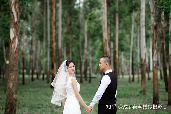 成都婚纱照莳萌摄影草坪婚纱照树林森系婚纱照