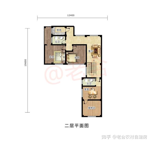 农村自建二层别墅,"l"型户型 独立院子,这样的设计你爱了吗