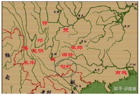 战国时期 在广西大部分地区,广东的部分地区出现了 西瓯,骆越两大方国