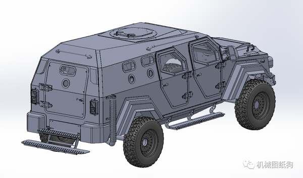 【其他车型】gurkha轻型装甲车模型3d图纸 step格式