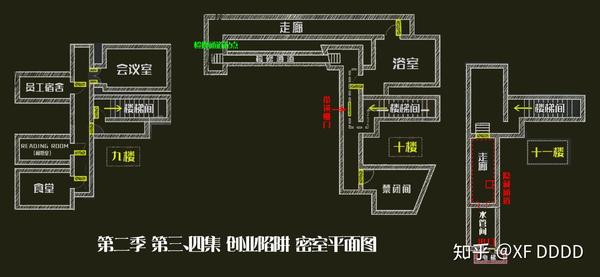 密室大逃脱两季密室平面图,密逃大厦各层猜想图集合!