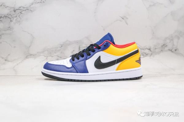 乔丹airjordan1low低帮aj1蓝柠檬黄配色