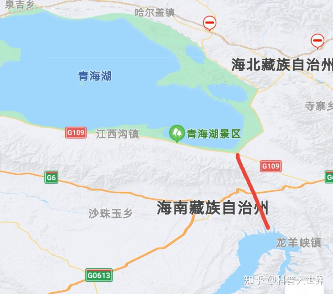 很多朋友都知道青海湖距离黄河很近,从地形图上也能看到,青海湖距离