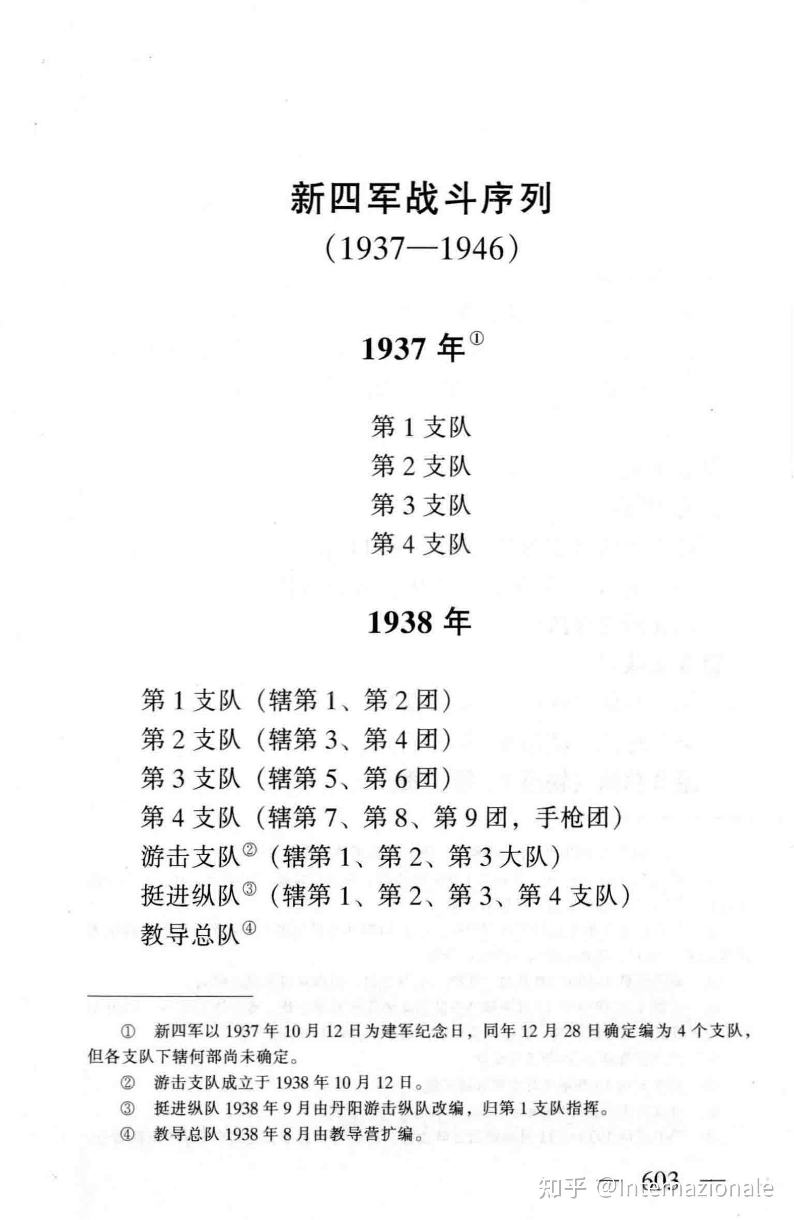 《新四军战史》:新四军战斗序列