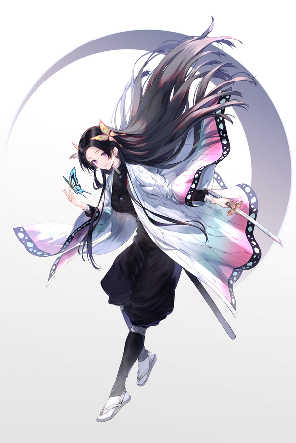 「鬼灭之刃」化作紫藤花.