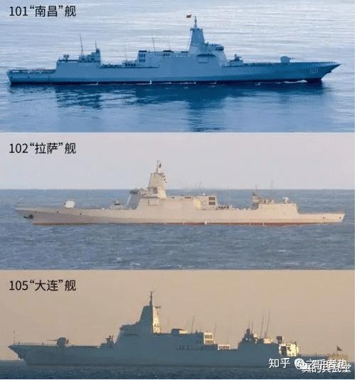 052dg通用驱逐舰数量不断追加,而更大型的055万吨大驱也已达到8艘