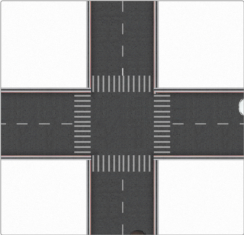 没有交通标志,标线控制的,在进入