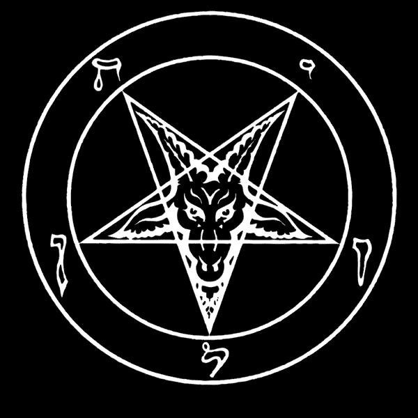 即:逆五角星,意味着人的精神被指向下方,也就是地狱,五芒星则成了邪恶