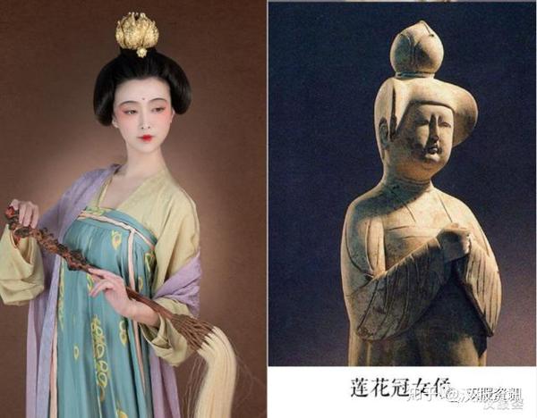 上一张图对比,中唐时期女性的审美发生了迁移,不再追求夸张复杂的发髻