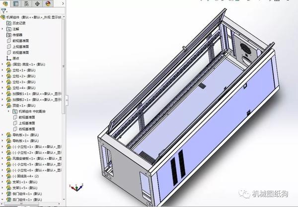 工程机械综合机柜机架组件钣金3d模型图纸solidworks设计