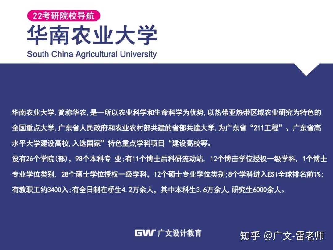 考研导航丨院校解析之华南农业大学