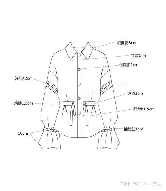 上衣款式图---衬衣结构设计