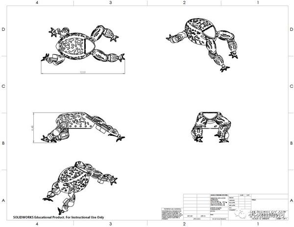 机器人跳跃青蛙机器人3d模型图纸solidworks设计