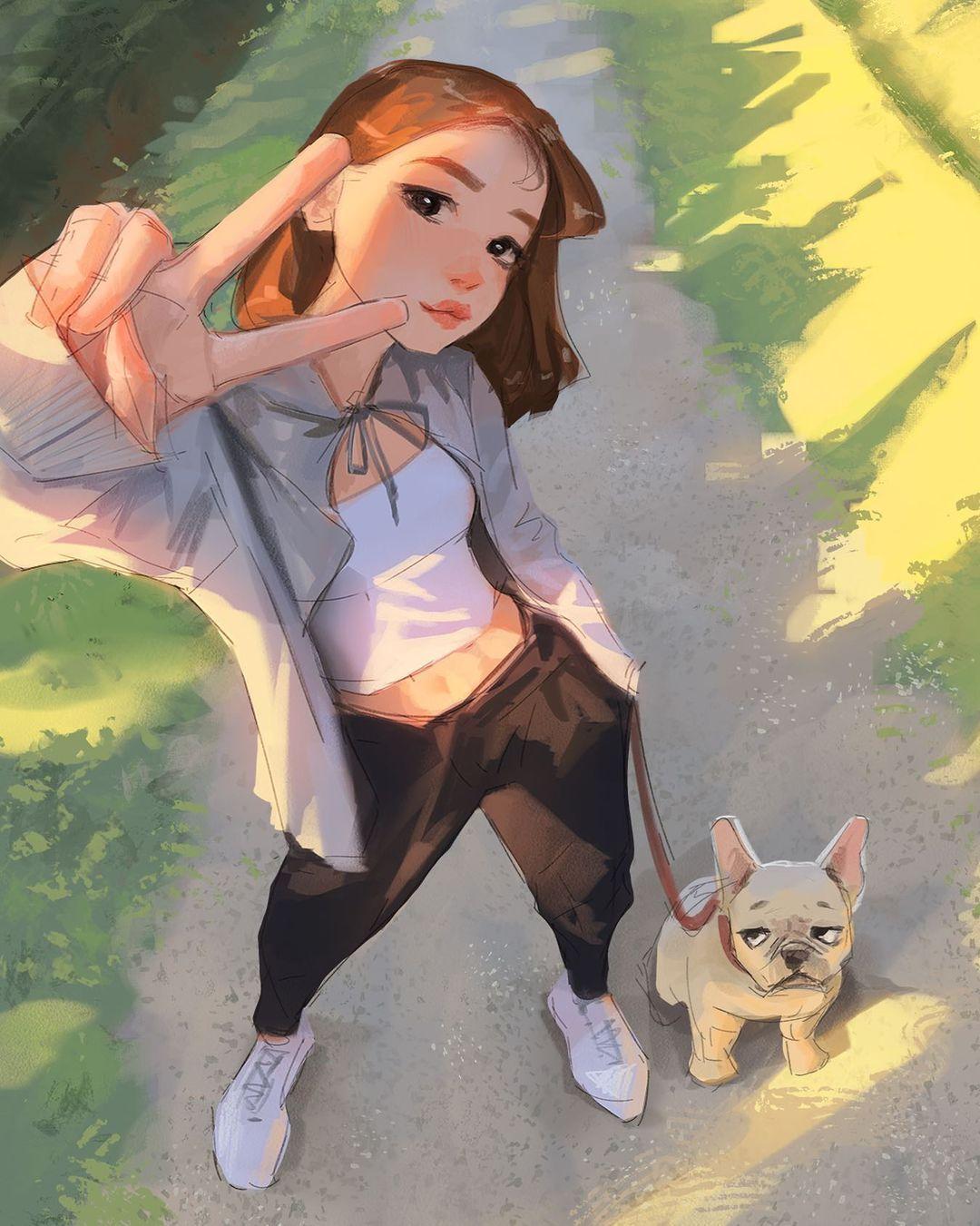 加拿大插画师 sam yang,插画师samyang "我的生活日常 " 表情情绪表现得淋漓尽致 画师 sam yang