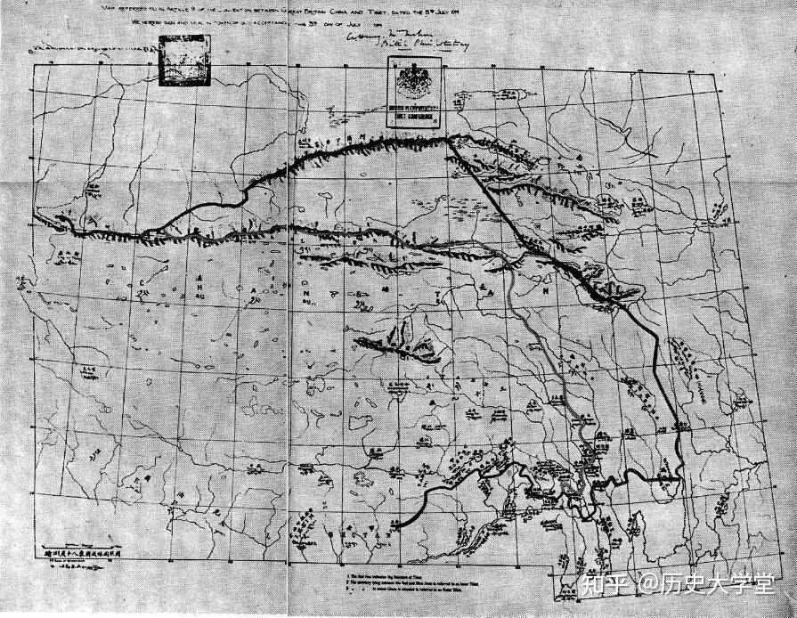 上图_ 西姆拉条约附件原图1938年,英国为增加说服力,重新出版1929年版