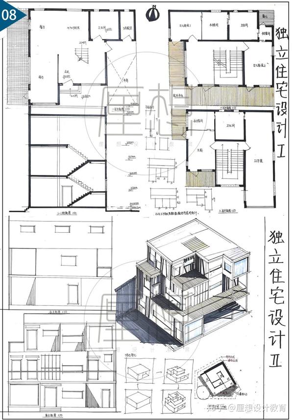 结论:通过剖轴测展示出一个 完整的方案,设计的结果要有整体性,是