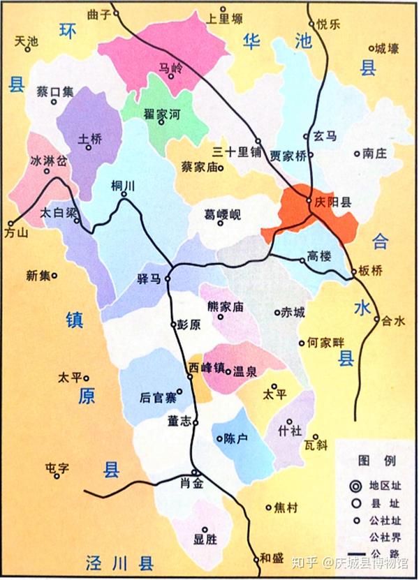 1985年庆阳县地图